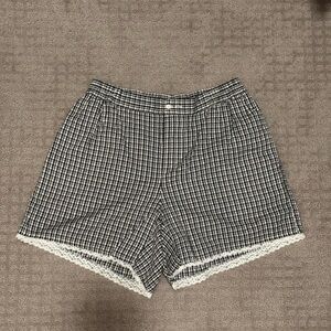NWOT Aerie Black and White Gingham Shorts